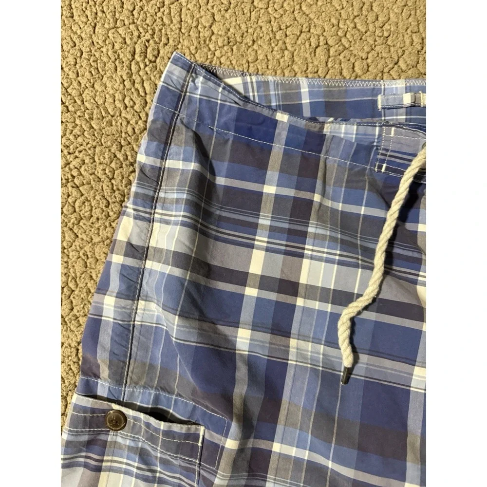 Polo Ralph Lauren Swim Trunks Board Shorts Men's Size 34 Blue Plaid